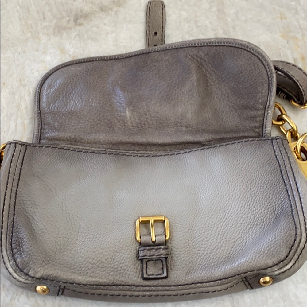 Rare Prada Luxurious Gray Leather Cervo Hobo - Picture 9 of 9